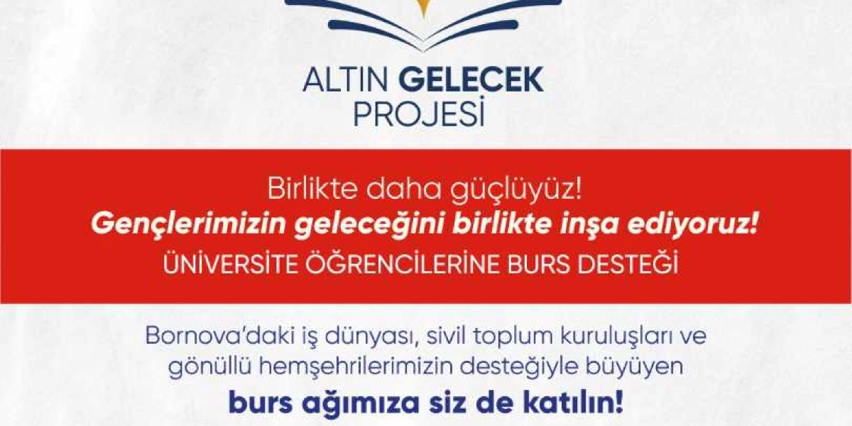 Üst kısmında stilize edilmiş bir kitap ve kalem ikonu bulunan Altın Gelecek Projesi logosu yer alıyor. Kırmızı bir şerit üzerinde beyaz harflerle 